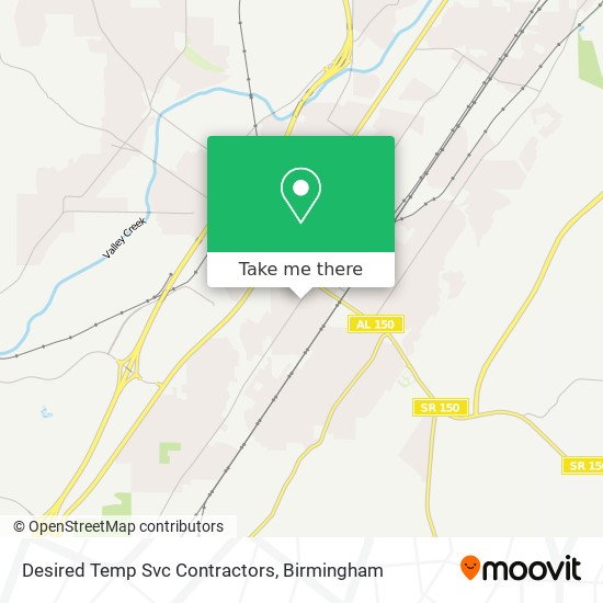 Desired Temp Svc Contractors map