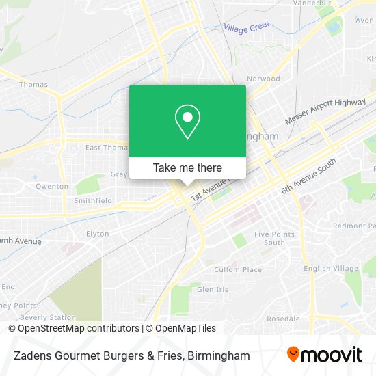 Zadens Gourmet Burgers & Fries map
