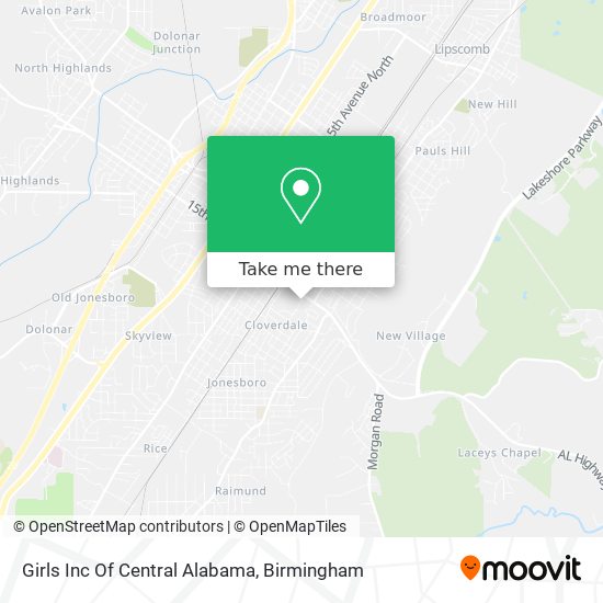 Girls Inc Of Central Alabama map