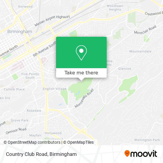 Country Club Road map