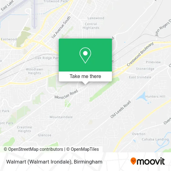 Mapa de Walmart (Walmart Irondale)