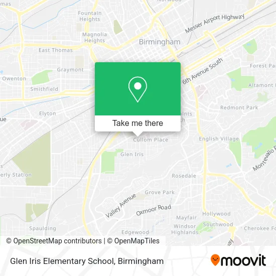 Mapa de Glen Iris Elementary School