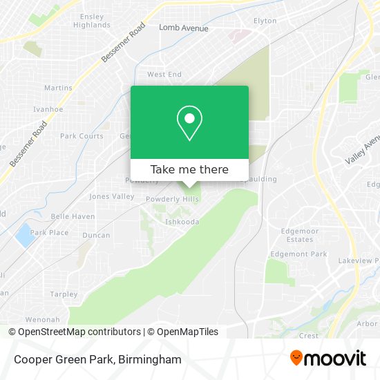 Mapa de Cooper Green Park