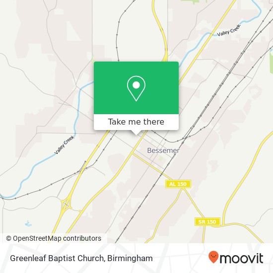 Greenleaf Baptist Church map
