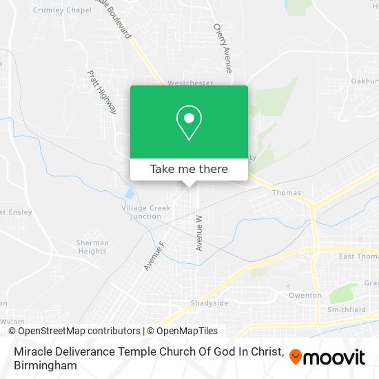 Miracle Deliverance Temple Church Of God In Christ map