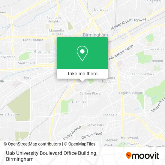 Mapa de Uab University Boulevard Office Building