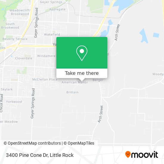3400 Pine Cone Dr map