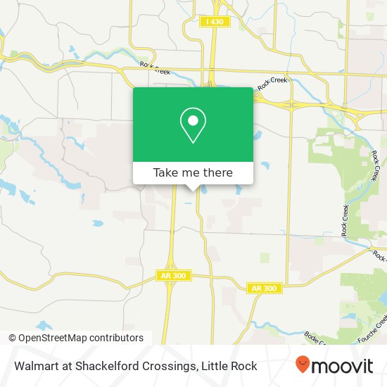 Walmart at Shackelford Crossings map