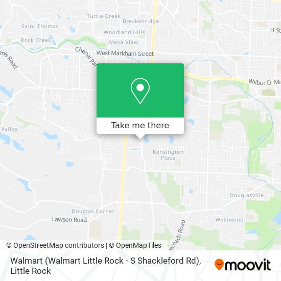 Mapa de Walmart (Walmart Little Rock - S Shackleford Rd)