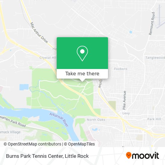 Burns Park Tennis Center map