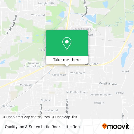 Quality Inn & Suites Little Rock map