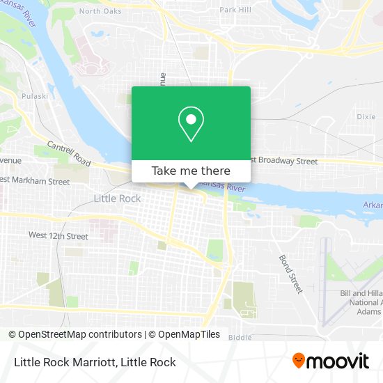 Little Rock Marriott map