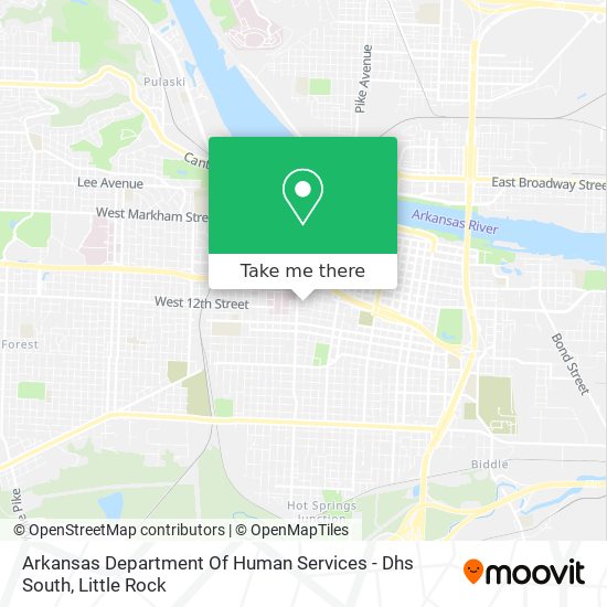 Arkansas Department Of Human Services - Dhs South map