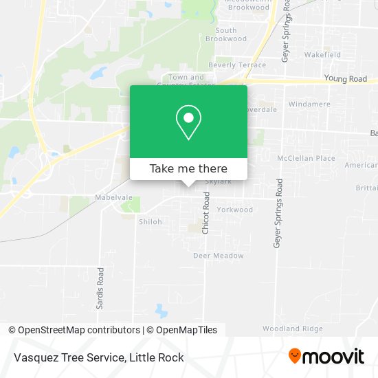 Vasquez Tree Service map