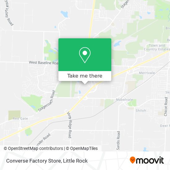 Converse Factory Store map