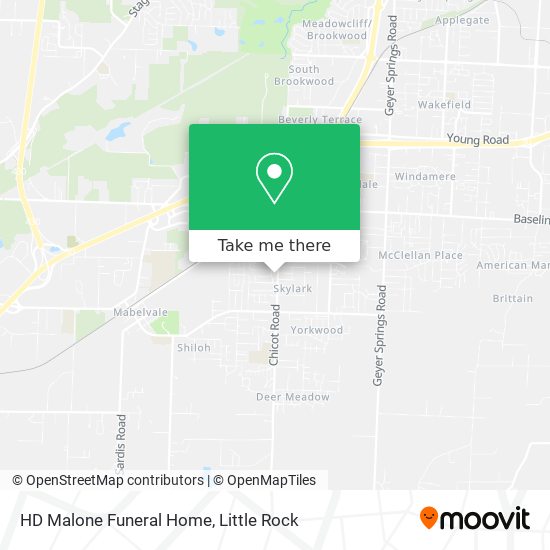 HD Malone Funeral Home map