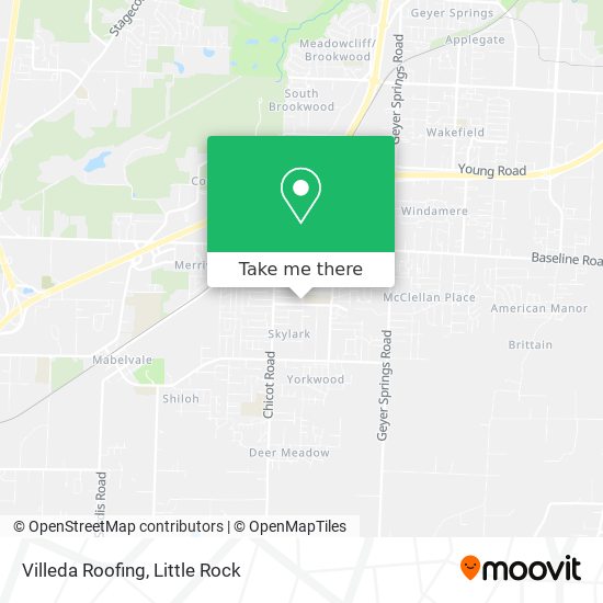 Villeda Roofing map