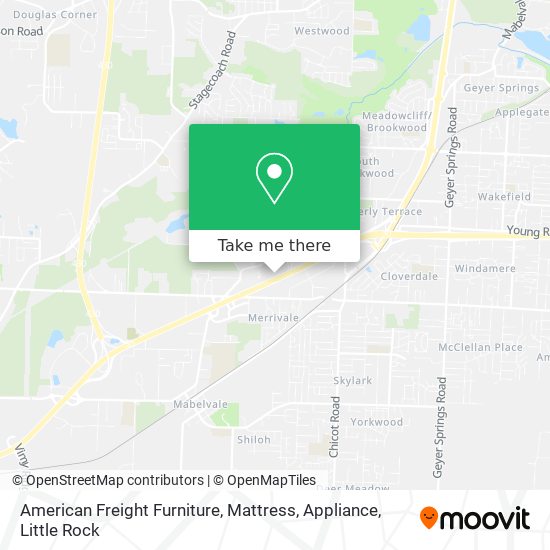 Mapa de American Freight Furniture, Mattress, Appliance