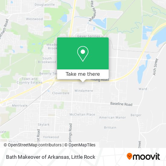 Mapa de Bath Makeover of Arkansas
