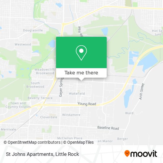 St Johns Apartments map