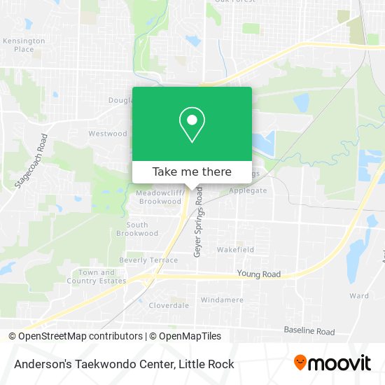 Anderson's Taekwondo Center map