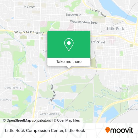 Mapa de Little Rock Compassion Center