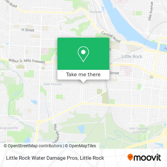 Little Rock Water Damage Pros map