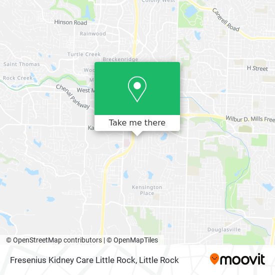 Mapa de Fresenius Kidney Care Little Rock