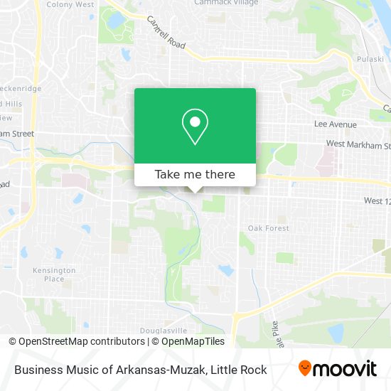 Business Music of Arkansas-Muzak map