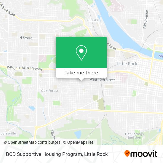 BCD Supportive Housing Program map