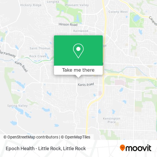 Epoch Health - Little Rock map