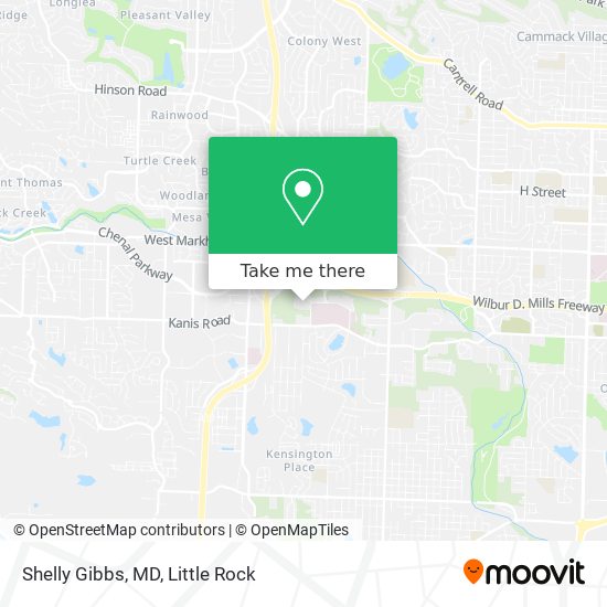 Mapa de Shelly Gibbs, MD
