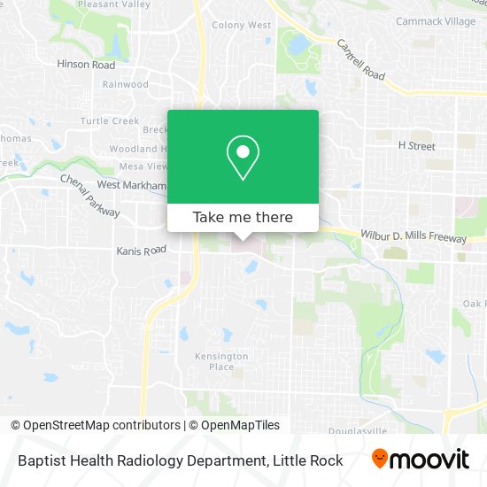 Baptist Health Radiology Department map