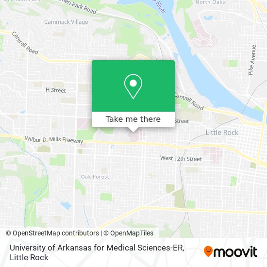 University of Arkansas for Medical Sciences-ER map