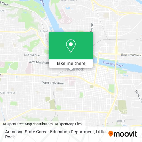 Arkansas-State Career Education Department map