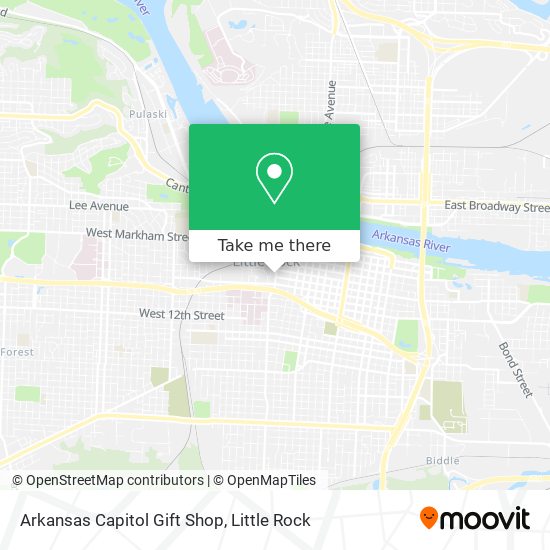 Arkansas Capitol Gift Shop map