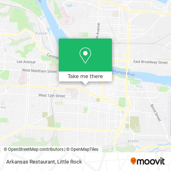 Mapa de Arkansas Restaurant