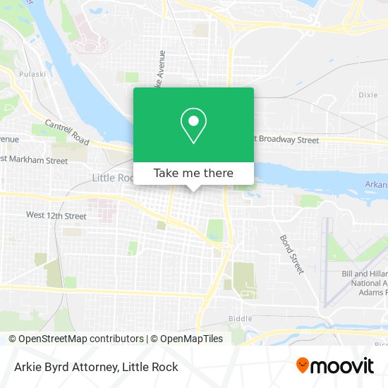 Arkie Byrd Attorney map