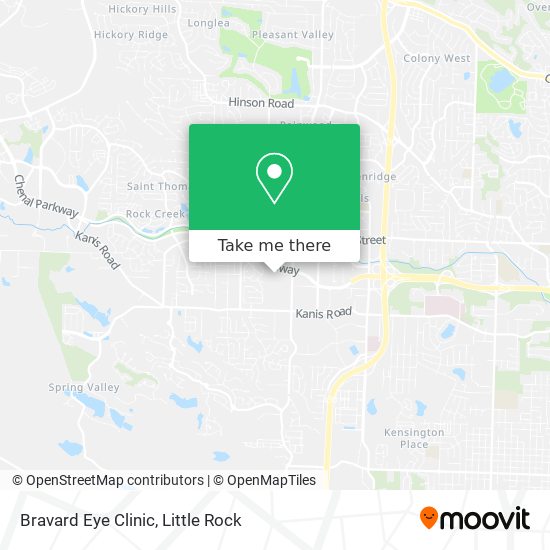 Bravard Eye Clinic map