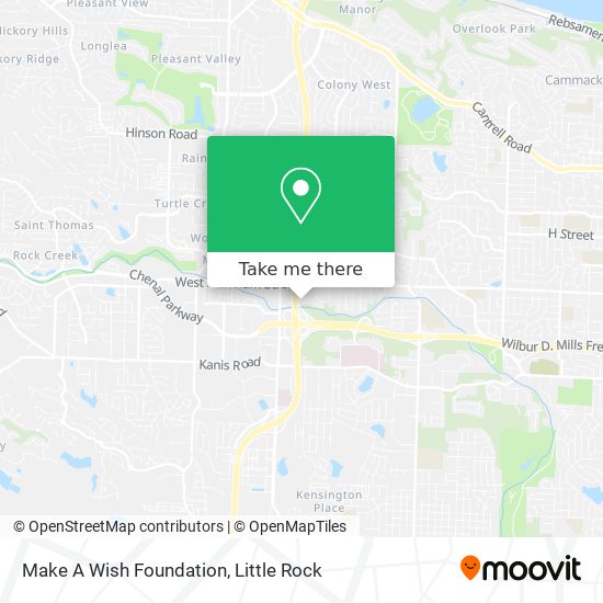 Mapa de Make A Wish Foundation