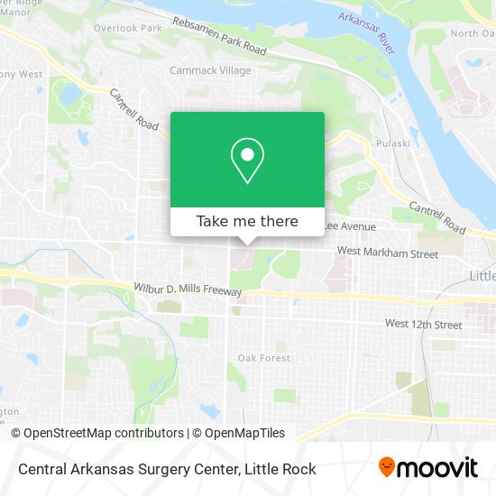 Mapa de Central Arkansas Surgery Center