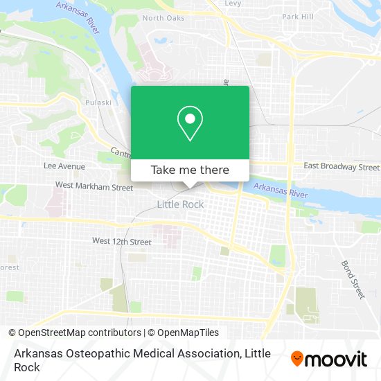 Mapa de Arkansas Osteopathic Medical Association