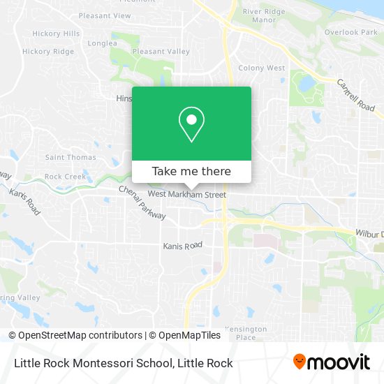 Little Rock Montessori School map