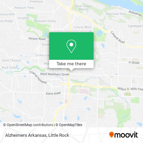 Alzheimers Arkansas map