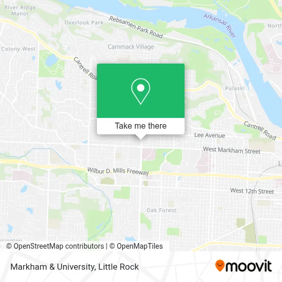 Markham & University map