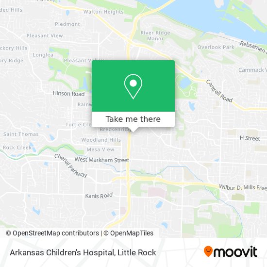 Arkansas Children's Hospital map