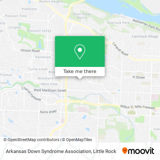 Arkansas Down Syndrome Association map