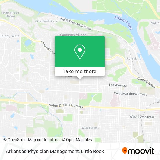 Mapa de Arkansas Physician Management