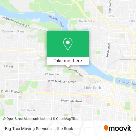 Big Trux Moving Services map