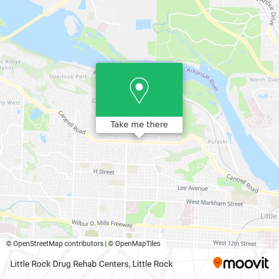 Little Rock Drug Rehab Centers map